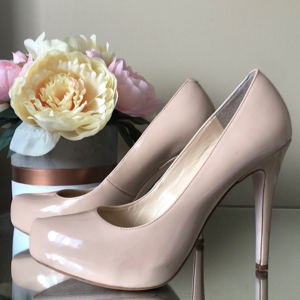 Jessica Simpson Parisah Patent Platform Stiletto Pumps - Picture 1 of 6